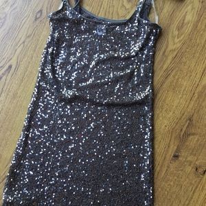 mini dress in pewter